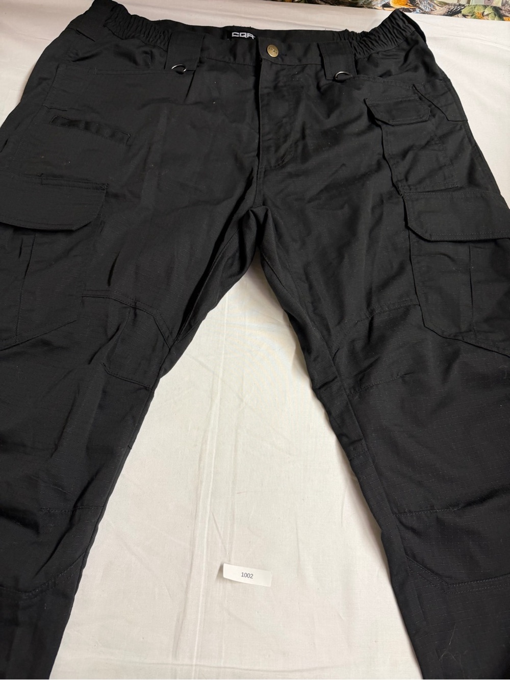 Black Men's Cargo Pants by CQR Brand - Utility Travel Trousers